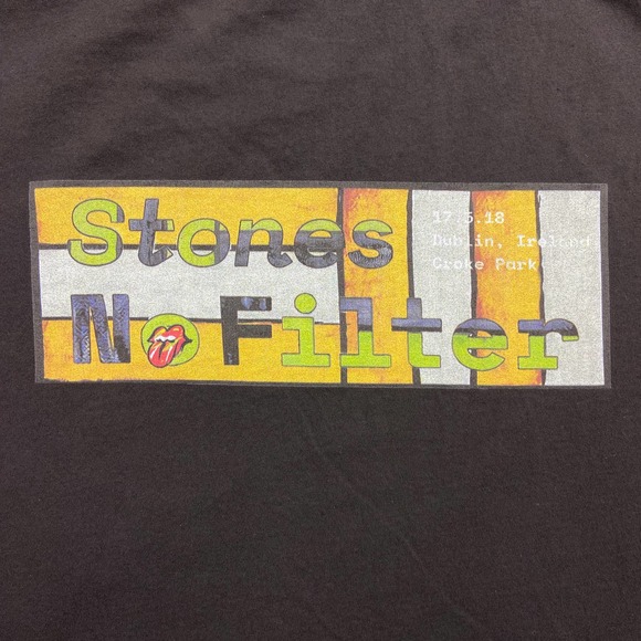 Rare Rolling Stones Tee Shirt XL No Filter Tour 2018 Dublin Ireland Croke Park - Picture 7 of 9